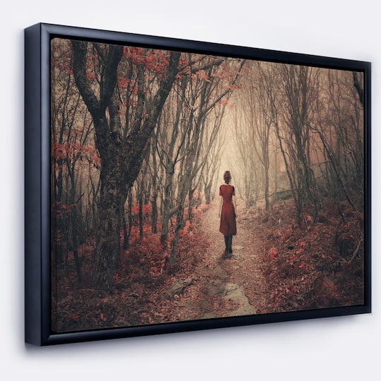 Designart - Woman in Frosty Forest
